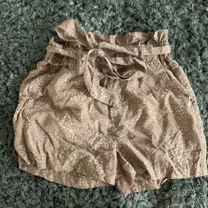 paper bag leopard shorts